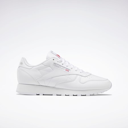 Reebok Classic Leather Shoes Biele Biele Siva | BVSDN8392