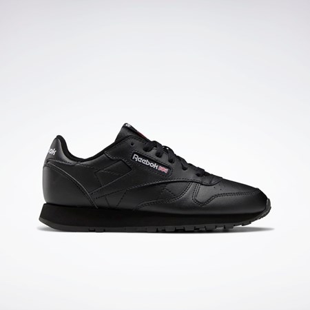 Reebok Classic Leather Shoes - Grade School Čierne Čierne Čierne | TORMH5170