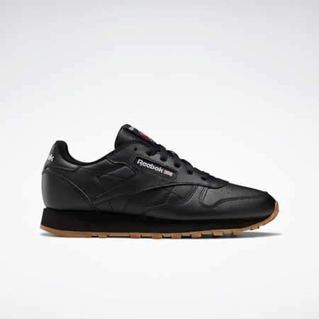 Reebok Classic Leather Shoes - Grade School Čierne Čierne | TYUXS5602