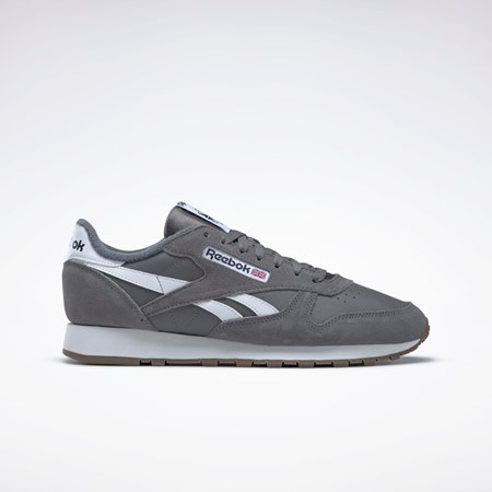 Reebok Classic Leather Shoes Siva Siva Biele | FGEHW7254