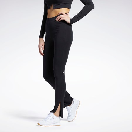 Reebok Classics Bavlnene Leggings Čierne | ATYLJ7592