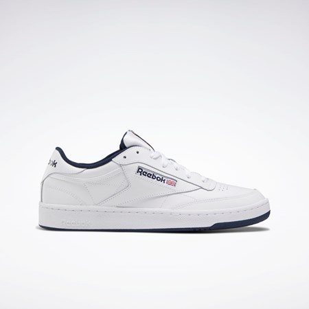 Reebok Club C 85 Shoes Biele Námornícka Modrá | HXDYI8651