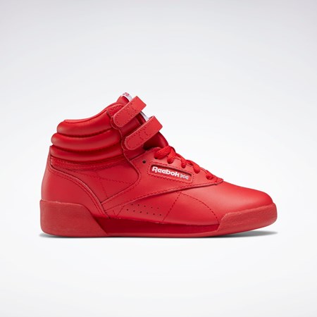 Reebok Freestyle Hi Shoes - Preschool Červené Červené Biele | RVDNO2568