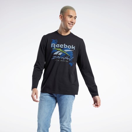 Reebok Grafika Series Pre-Season Long Sleeve T-Shirt Čierne | KBLSO2658