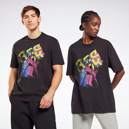 Reebok Grafika Series T-Shirt Čierne | HPLEC4078