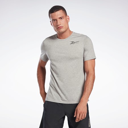 Reebok Grafika Speedwick Move T-Shirt Siva | OBIMX0367