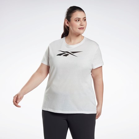 Reebok Grafika Vector T-Shirt (Plus Size) Biele | QNSJZ1270