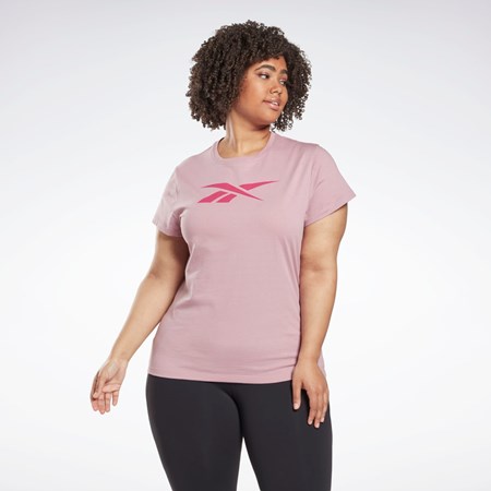 Reebok Grafika Vector T-Shirt (Plus Size) Infused Lilac | THCZP5327