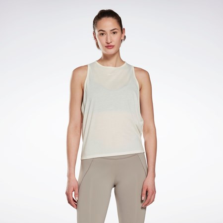 Reebok Joga Long Tank Top Biele | NRTEC2897