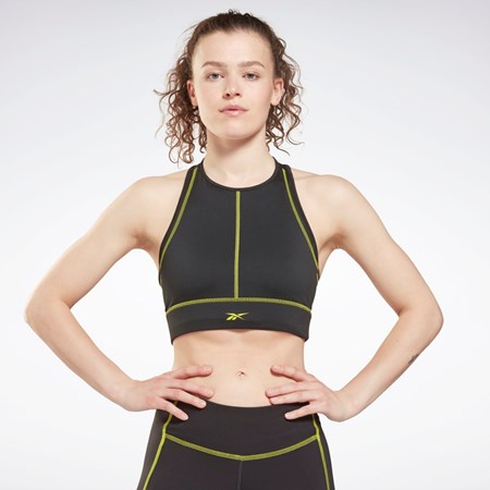 Reebok Les Mills® High-Neck Sports Bra Čierne | ZHPYX0639