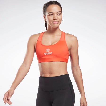 Reebok Les Mills® Lux Racer Medium-Support Sports Bra Červené | QXBGC5798