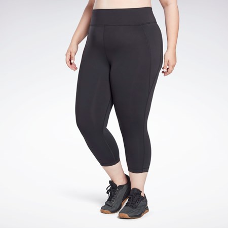 Reebok Lux 3/4 Leggings (Plus Size) Čierne | RSXPE3625