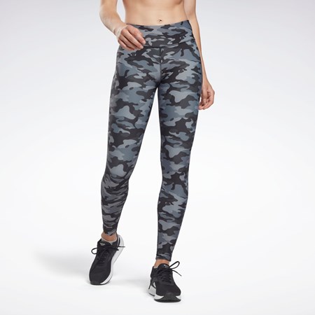 Reebok Lux Bold Camo Print Tights Čierne | VQCLT3172