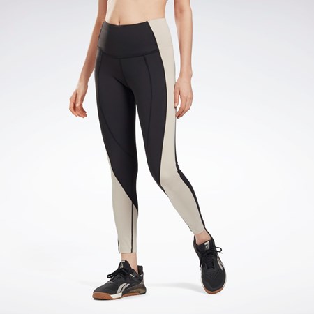 Reebok Lux High-Rise Colorblock Leggings Čierne | DRASJ4706