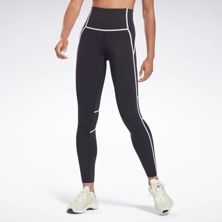 Reebok Lux High-Waisted Colorblock Tights Čierne | IVPHC8721