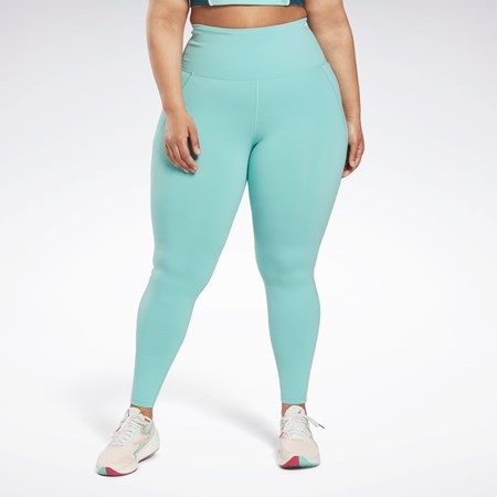 Reebok Lux High-Waisted Tights (Plus Size) Semi Classic Teal | IPYJG0148