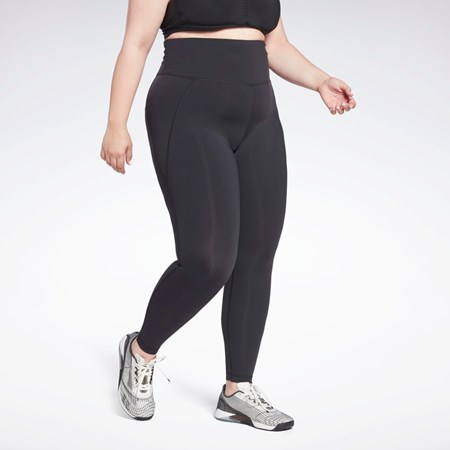 Reebok Lux High-Waisted Tights (Plus Size) Čierne | ZGXMW9462