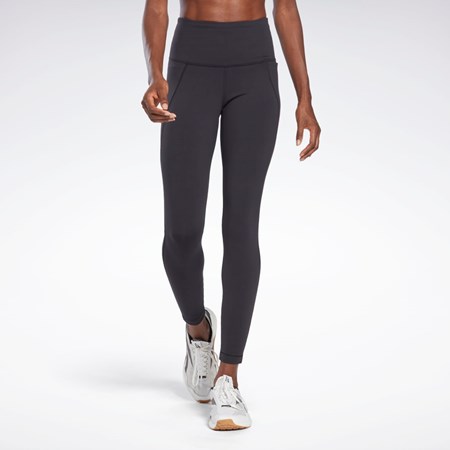 Reebok Lux High-Waisted Tights Čierne | RUEBN5781