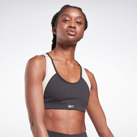 Reebok Lux Racer Polstrované Colorblock Sports Bra Čierne | QOIVK1280