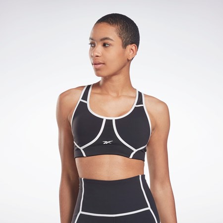 Reebok Lux Racer Polstrované Colorblocked Bra Čierne | FCMNU3912