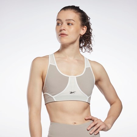 Reebok Lux Racer Polstrované Colorblocked Bra Siva | SWYQH0926