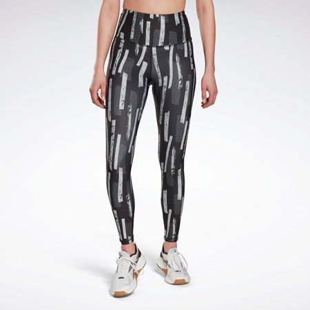 Reebok MYT Allover Print Tights Čierne | RYZPQ0362