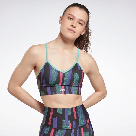 Reebok MYT Printed Bra Ruzove | JHXPQ8925