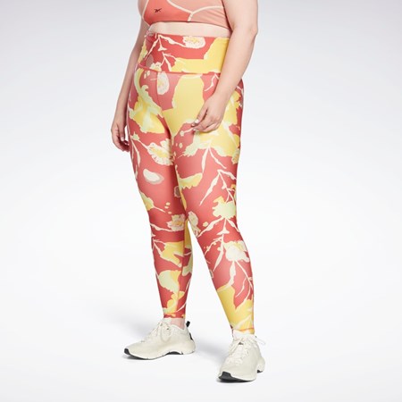 Reebok MYT Printed Leggings (Plus Size) Rhodonite | HJECX4218