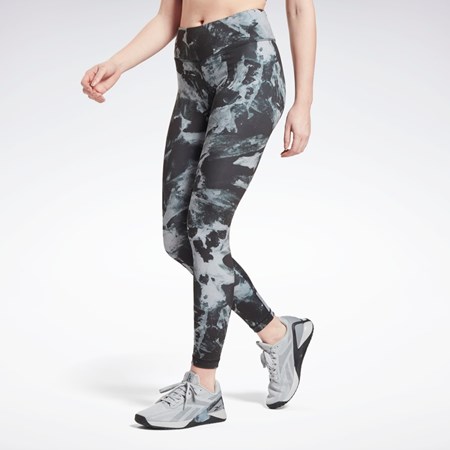 Reebok MYT Printed Leggings Čierne | EAVMB0681