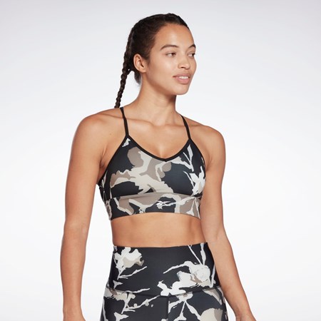 Reebok MYT Printed Sports Bra Čierne | TKRVX9621