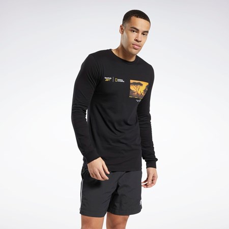 Reebok National Geographic Long Sleeve T-Shirt Multi | SKNQE3857