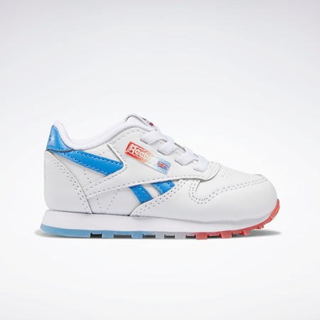 Reebok Popsicle Classic Leather Shoes - Toddler Biele Modre Červené | HGPET6580