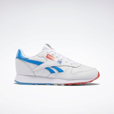 Reebok Popsicle Classic Leather Shoes - Grade School Biele Modre Červené | WHOPK8697