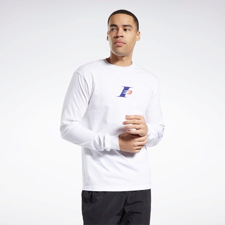 Reebok QT Iverson The Crossover Long Sleeve Crew T-Shirt Multi | GLZES8917