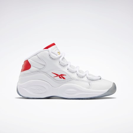 Reebok Question Stredne Shoes - Preschool Biele Červené Biele | JNHQC9247