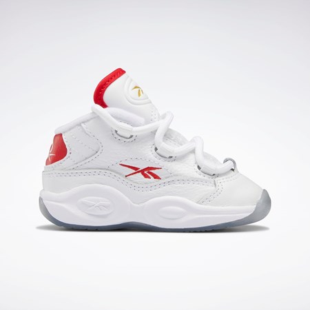 Reebok Question Stredne Shoes - Toddler Biele Červené Biele | SVLBF6273