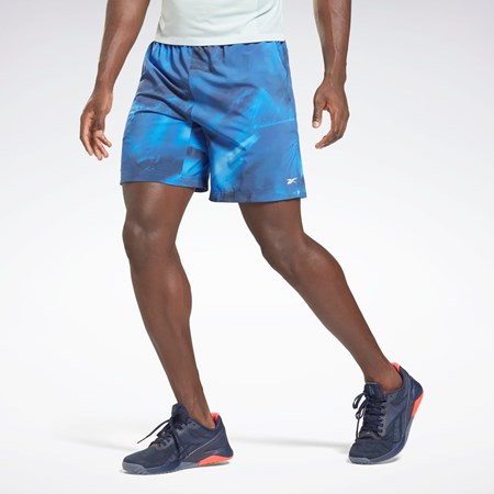 Reebok Reebok Austin Allover Print Shorts Bright Cobalt | QINKB7416