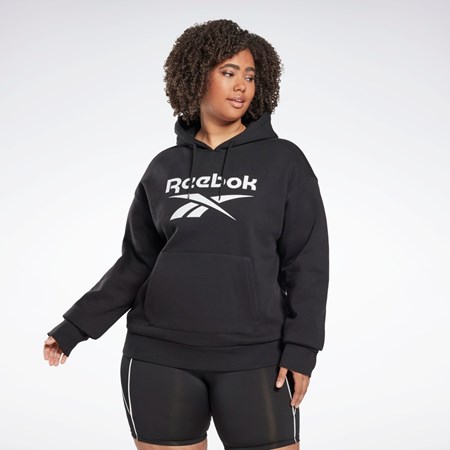 Reebok Reebok Identity Logo Fleece Pullover Hoodie (Plus Size) Čierne | CQLNT1628