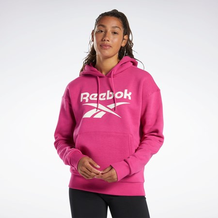 Reebok Reebok Identity Logo Fleece Pullover Hoodie Ruzove | MYBWT1263