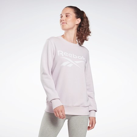 Reebok Reebok Identity Logo French Terry Crew Sweatshirt Quartz Glow | VZJQD1472