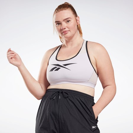 Reebok Reebok Lux Vector Racer Sports Bra (Plus Size) Quartz Glow | HCMPJ4158