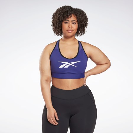 Reebok Reebok Lux Vector Racer Sports Bra (Plus Size) Nachový | YZNJM9524