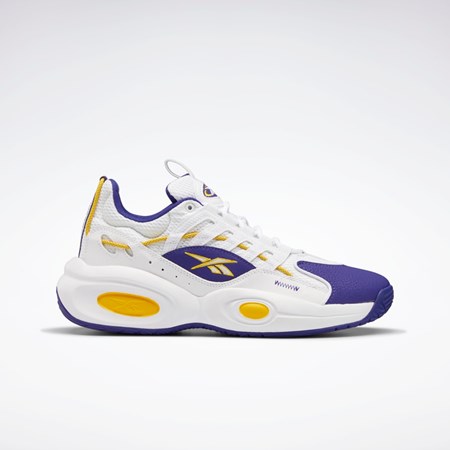 Reebok Reebok Solution Stredne Basketball Shoes Biele Nachový Žlté | ICONZ9062