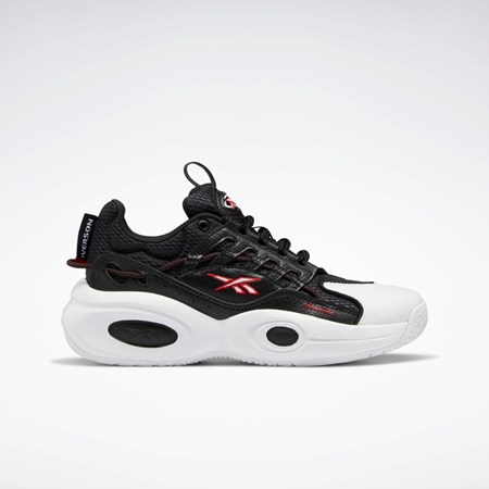 Reebok Reebok Solution Stredne Basketball Shoes - Grade School Čierne Biele Červené | ZPBLA7692