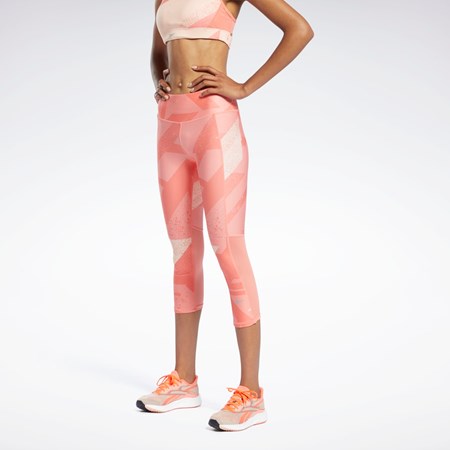 Reebok Run Essentials Allover Print 3/4 Leggings Koralove | MXVPC5196