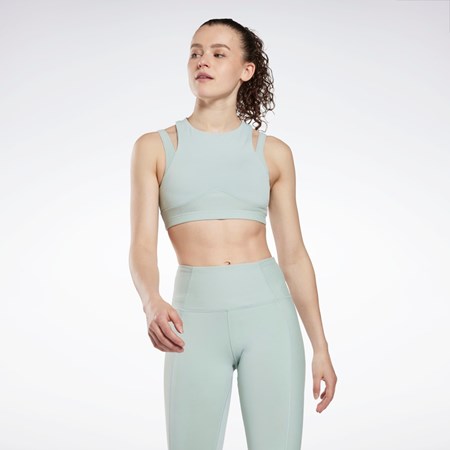 Reebok Studio Layered Bra Top Siva | WPHEA4621