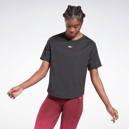 Reebok United By Fitness Perforated T-Shirt Čierne | HVORY2904