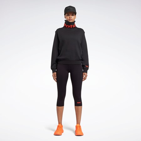 Reebok Victoria Beckham Cowl Neck Jumper Čierne Oranžové | GZHON5638