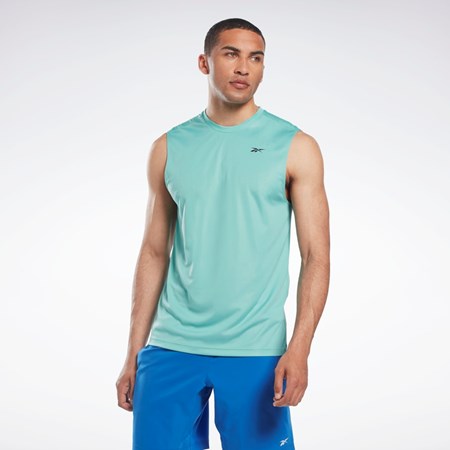 Reebok Workout Ready Bez Rukavov Tech T-Shirt Semi Classic Teal | AIRMG0573