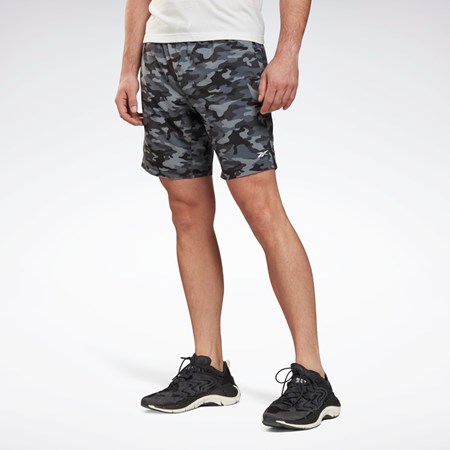 Reebok Workout Ready Camo Grafika Shorts Čierne | JDXSK3751